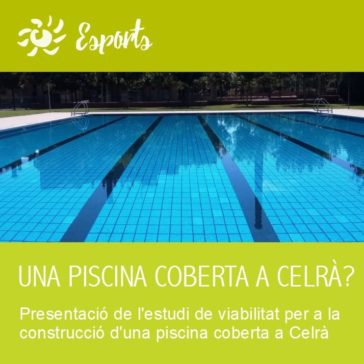 Cartell de l'acte de presentació de l'estudi de viabilitat d'una piscina coberta a Celrà