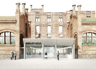 Imatge del projecte d'ampliació de la biblioteca municipal