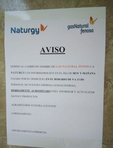 Cartell de les falses inspeccions que ha aparegut a diverses comunitats de veïns