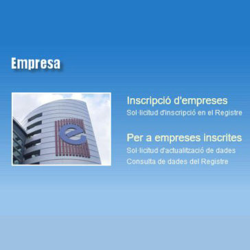 Imatge del web de Registre Electrònic d'Empreses Licitadores