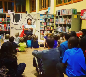 Meri Yanes, a la biblioteca de Celrà