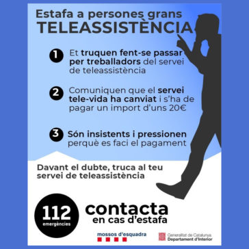 Alerta d'estafa publicada pels Mossos d'Esquadra