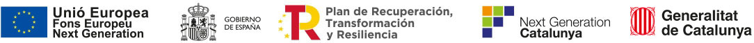 Logos de les institucions que participen en el pla Next Generation