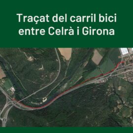 Traçat del carril bici entre Celrà i Girona